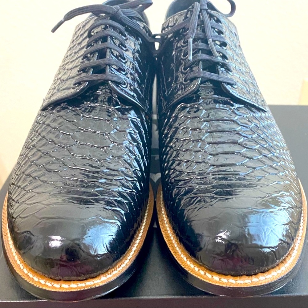 New Stacy Adams Men’s Black Madison Cap Toe Boot 11.5D